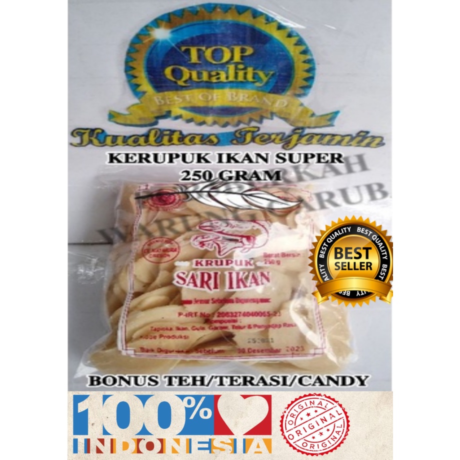 

KERUPUK IKAN ISTIMEWA 250 GR BONUS PILIH SESUAI SELERA