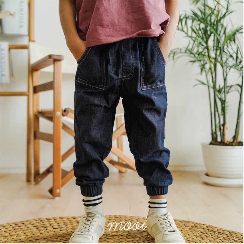 Celana joger jeans anak Mooi