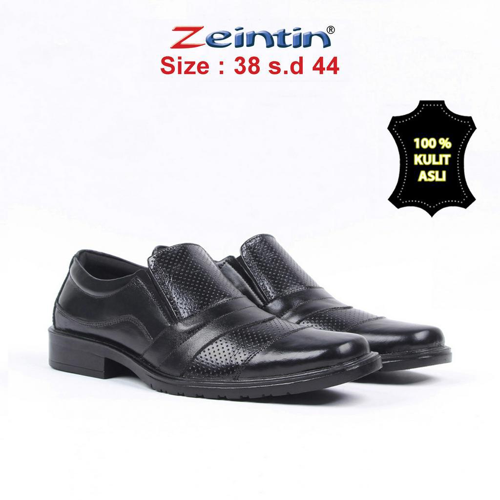 Zeintin - Sepatu Pantofel Pria Kulit Fomal Kasual Kerja Kuliah Zeintin AJ