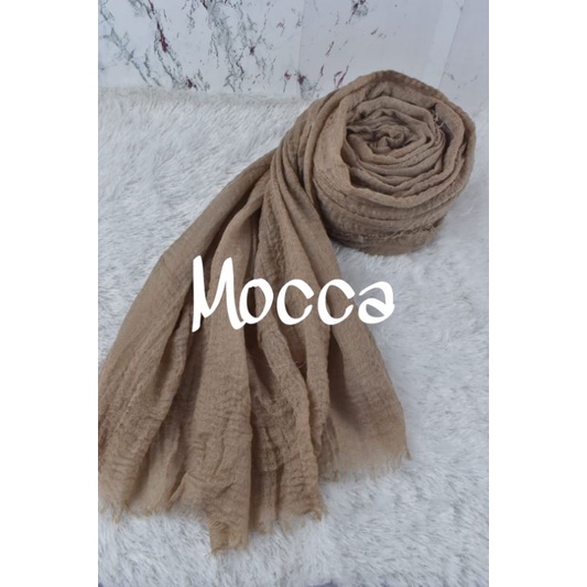 [COD] PASHMINA CRINKLE / CRINGKLE KUSUT /CRINGKLE RAWIS / HIJAB SHAWL PREMIUM RAWIS negro-PASHMINA-Mocca