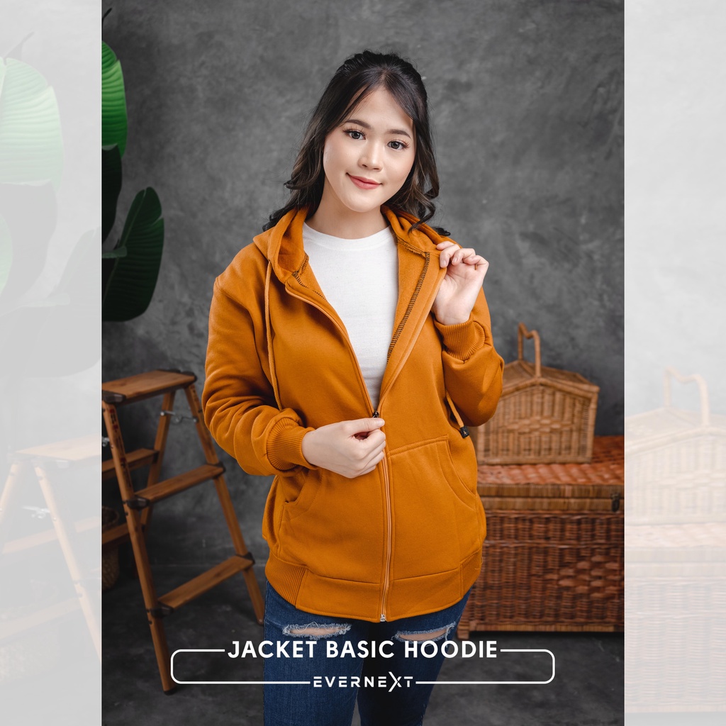 Hoodie Zipper Wanita Tebal Korea Oversize Jaket Hoodie Wanita Atasan Sweater Hodie Cewek Hitam Navy Maroon Kuning Mustard Abu Misty Kekinian Original Terbaru