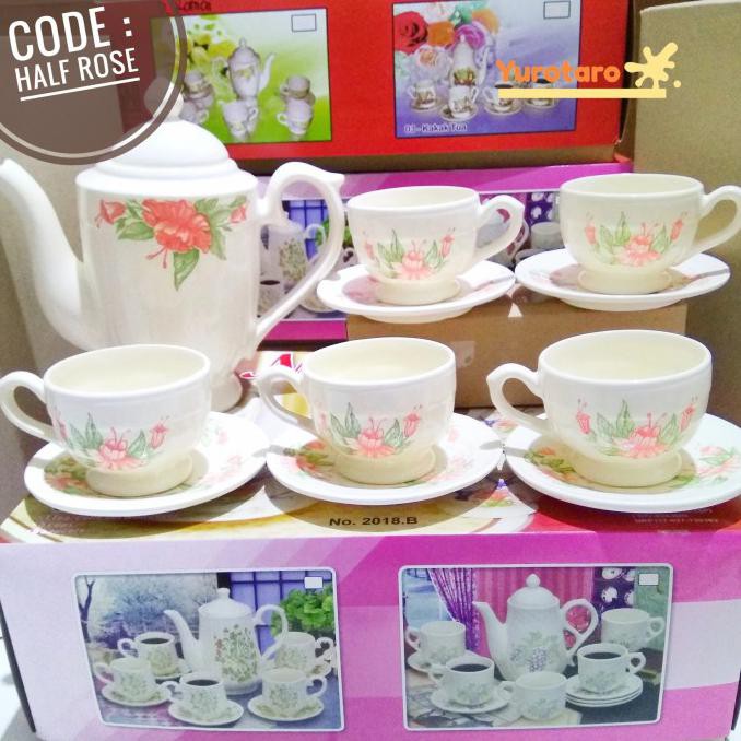 BEST SELLER TEA COFFEE SET NAPOLEON (5 CANGKIR + 1 TEKO) - BUTTERFLY