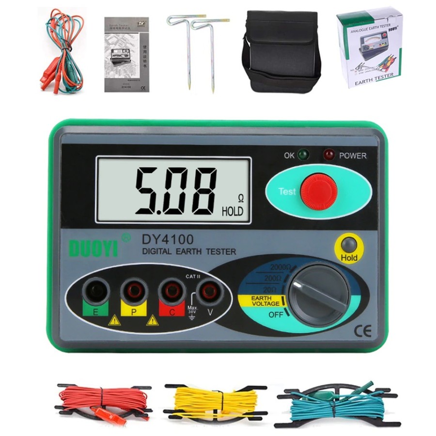 Insulation Tester Meter Digital Megger Earth Resistance Voltage Tester Ground DUOYI DY4100