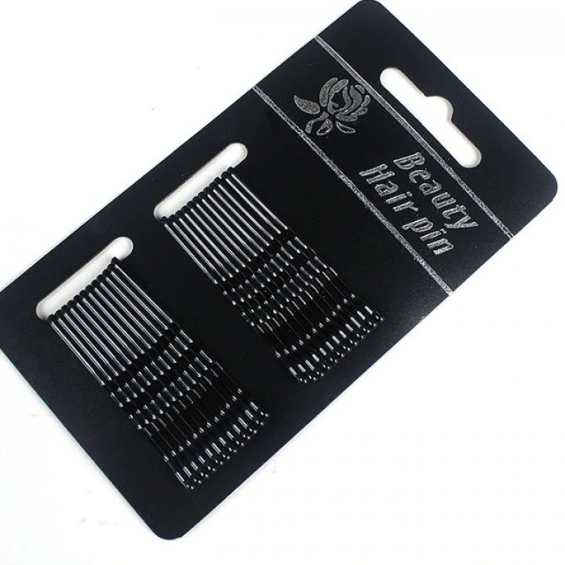 

-NO BRAND- Bobby Pin Set (isi 24) #BLACK