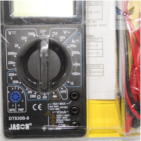 Mukava Alat Pengukur Multimeter Digital Portable / Multitester Digital JASON (397-003)