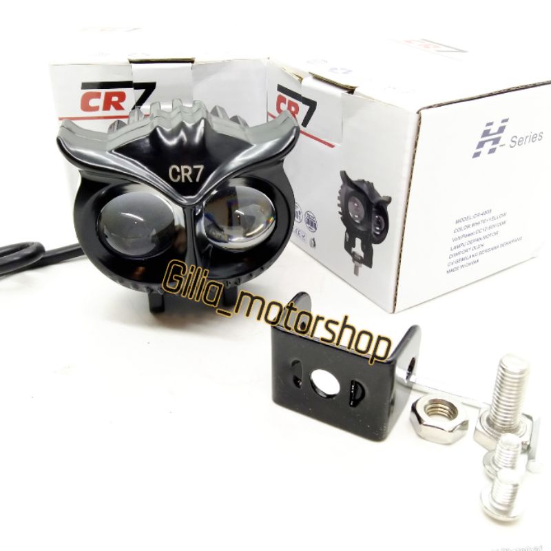Lampu Tembak Laser OwL D2 CR7 2 warna kuning /putih Low hi Universal
