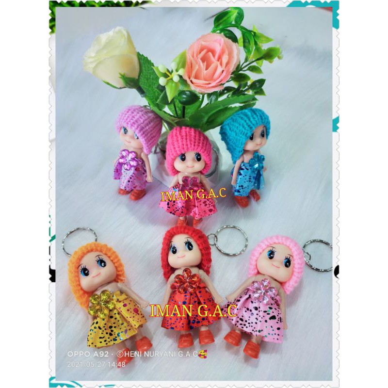 Gantungan kunci barbie mini/gantungan kunci boneka mungil  lucu/souvenir boneka barbie lucu imut