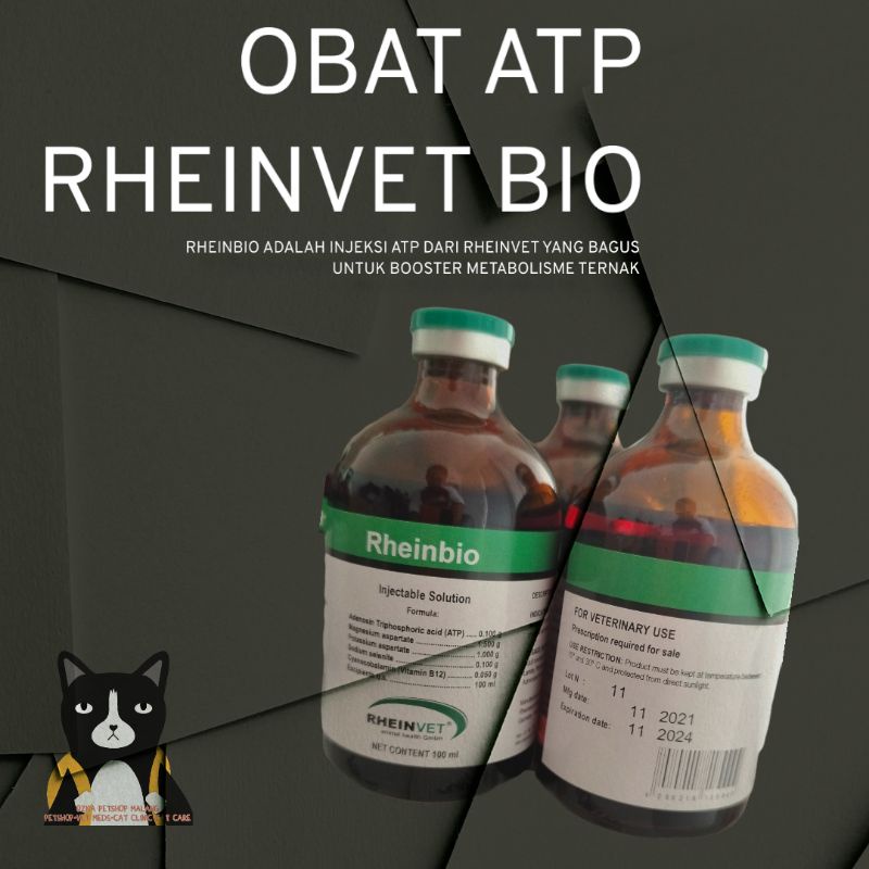 Rheinbio ATP 100ml Obat Hewan / Ternak BIO ATP Injeksi ATP Untuk Sapi