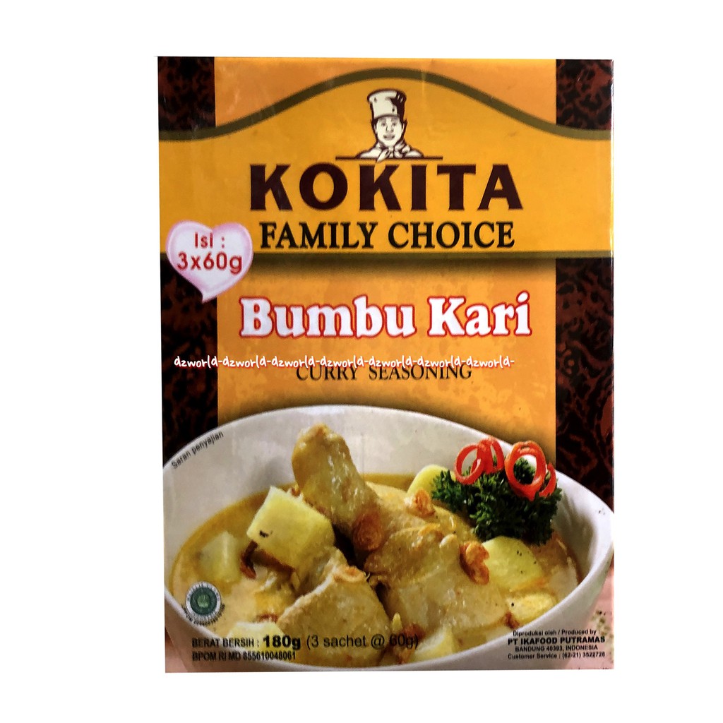 Kokita Bumbu Kari Curry Seasioning Bumbu Instan Kari Khas Indonesia Isi 3 Sachet