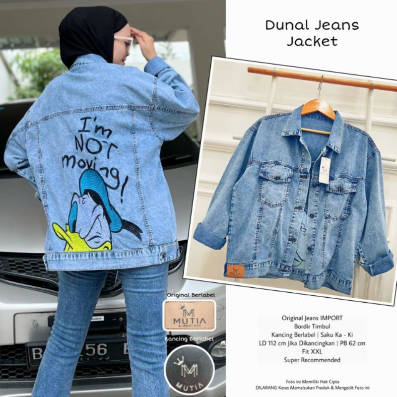 DUNAL JEANS JACKET BY MUTIA / JAKET JEANS WANITA / Jaket jeans muslimah bordir