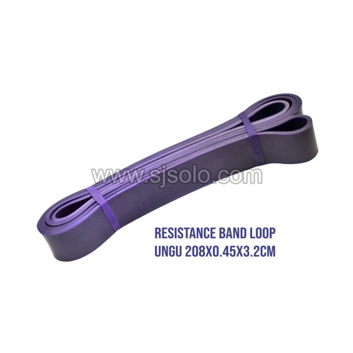Resistance Band Loop Ungu 3.2cm Gym Fitness Karet Elastis Tali Yoga