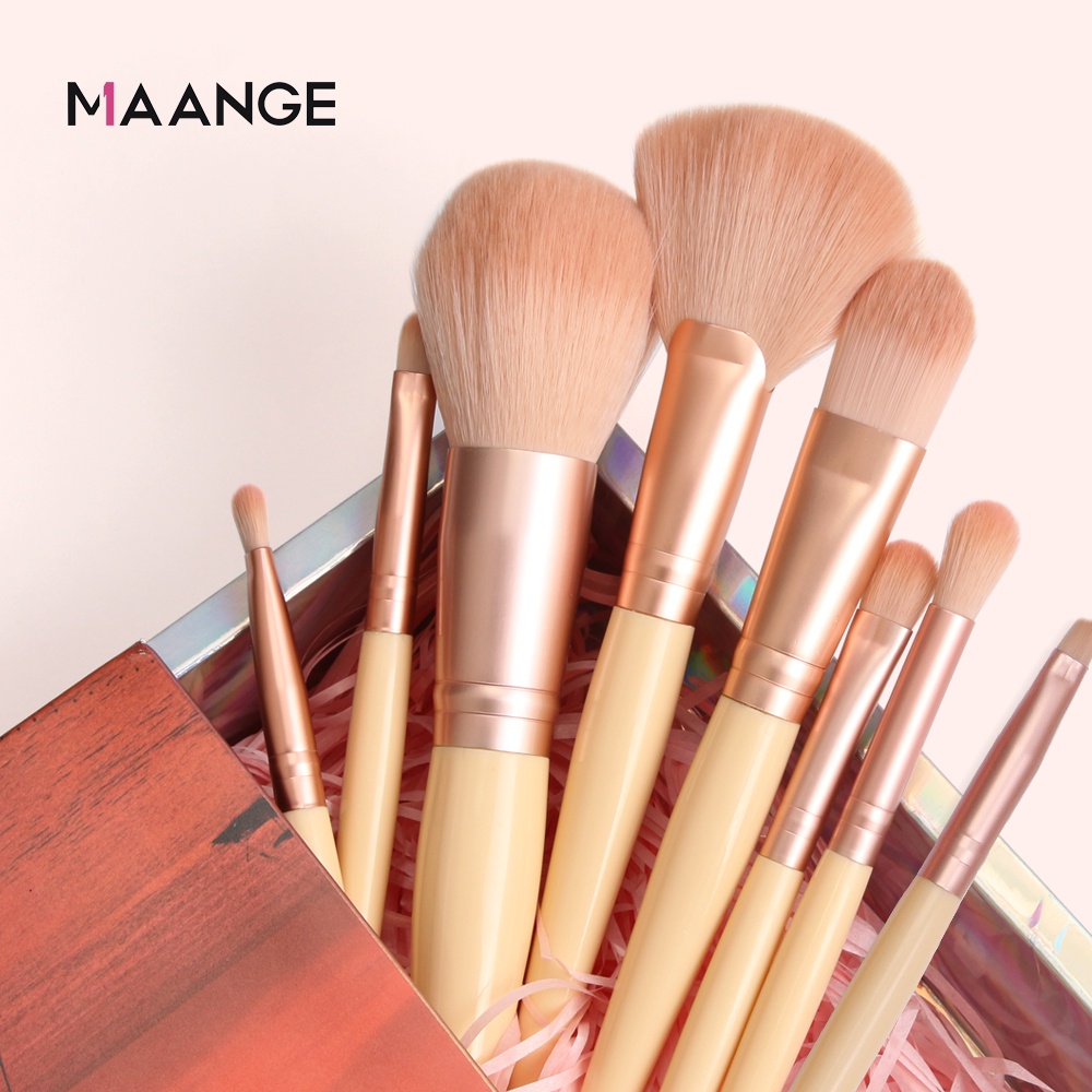 MAANGE 8Pcs/Set Pro Makeup Brush Set Soft Comfortable Multifunction Makeup Brushes Kits For Lip Powder Foundation Eyebrow Eyeshadow Highlighter Beauty Tool