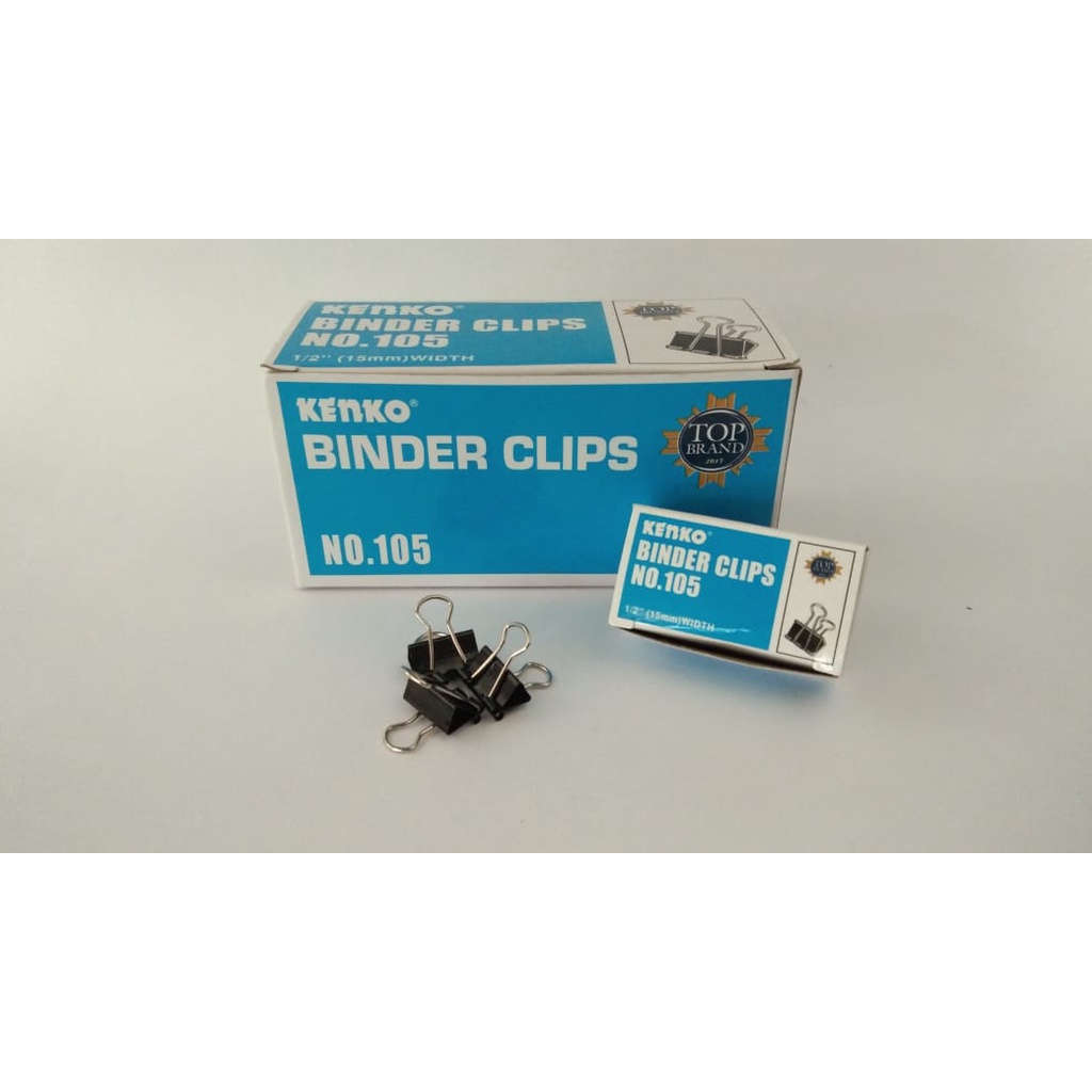 

Penjepit Kertas / Binder Clip KENKO NO 105 107 111 155 (Kotak Kecil)