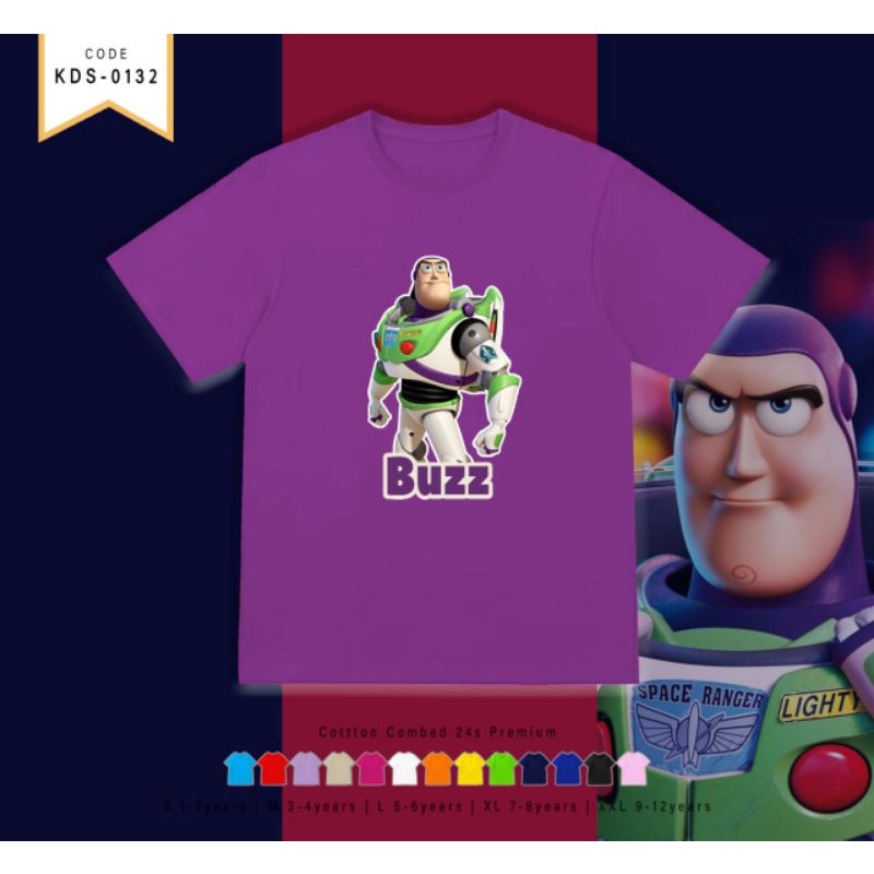 KAOS ANAK-ANAK BUZZ TOYS STORY/KAOS KIDS BUZZ ROBOT KATUN