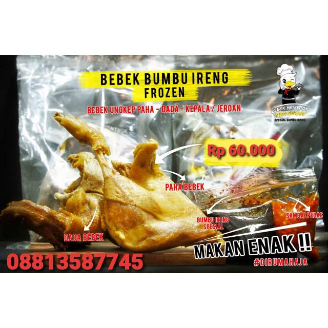 

Bebek ayam menthok spesial bumbu ireng frozen