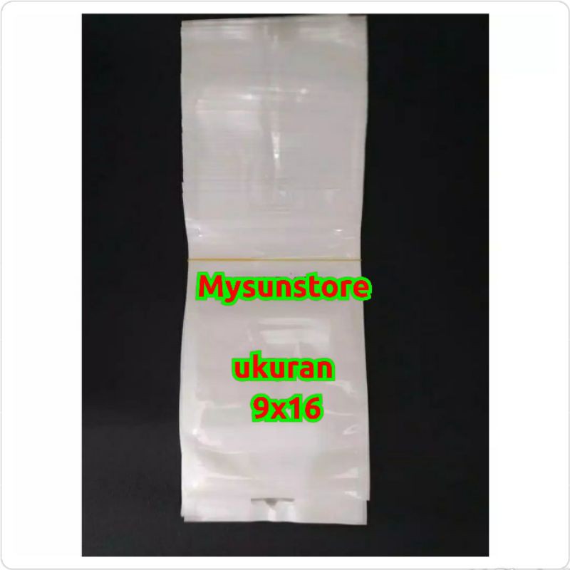 Plastik Ziplock 9x16  Plastik Klip Aksesoris Putih Susu 9x16 Cm 100 Pcs Mysunstore