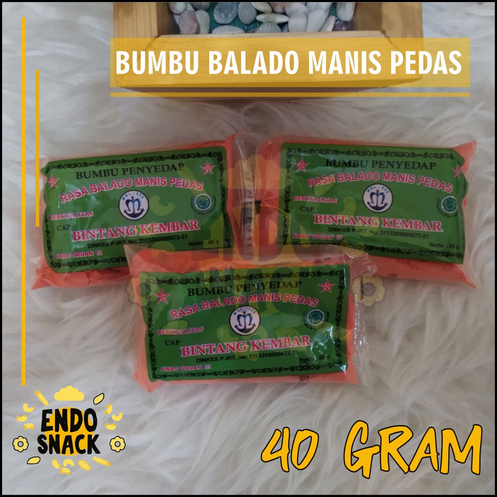 40Gr Bumbu Penyedap Rasa Balado Manis Pedas MDL-525 untuk Baso Aci, Cimol, Seblak