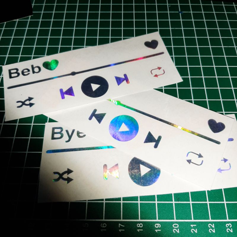 

costum [HOLOGRAM] Nama stiker judul lagu PLAY