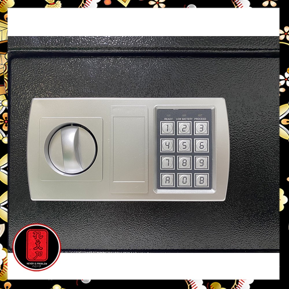 TaffGUARD Brankas Mini Electric Password Safe Deposit Box Size Besar - EB20 - Black