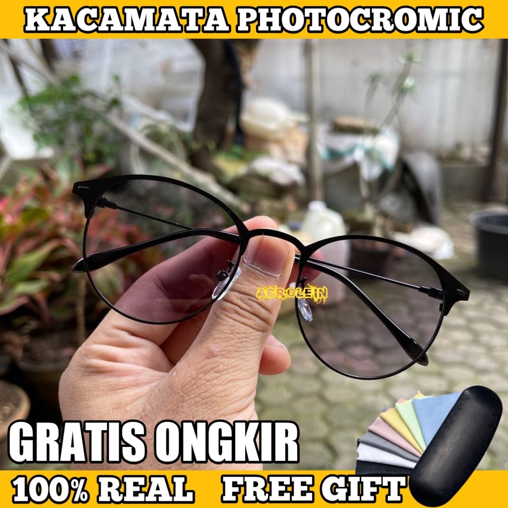 [TERMURAH] Kacamata Photocromic Korea / Anti Radiasi 2 In 1 Potokromik Photochromic Pria Wanita Fotocromic Potocromic