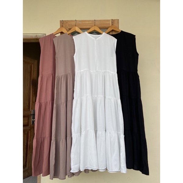 Inner Dress Tanpa Lengan Rayon