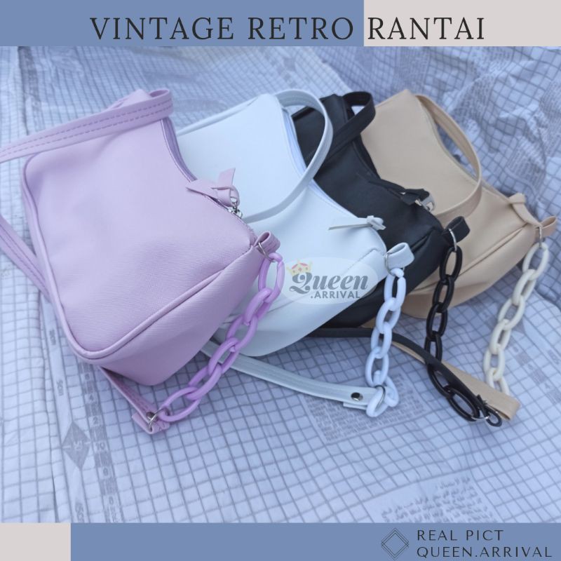 Tas Vintage RETRO RANTAI Chain - Tas Slempang Wanita - Shoulder Bag Wanita - SLINGBAG WANITA KOREA / Tas Wanita Korea /Tas Bahu Wanita /Tas Slempang Wanita /Tas Terbaru 2021 /1010 flase sale /Tas Pesta Wanita / Tote Bag Wanita /Hand Bag wanita /Korean Bag