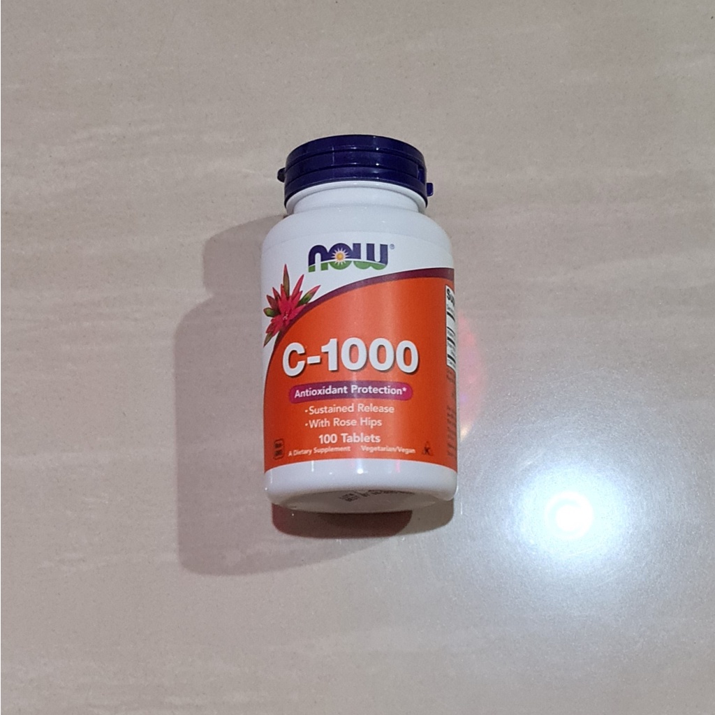 NOW Foods Vitamin C 1000 / C1000 Sustain Release Rose Hips isi 100 Tablets