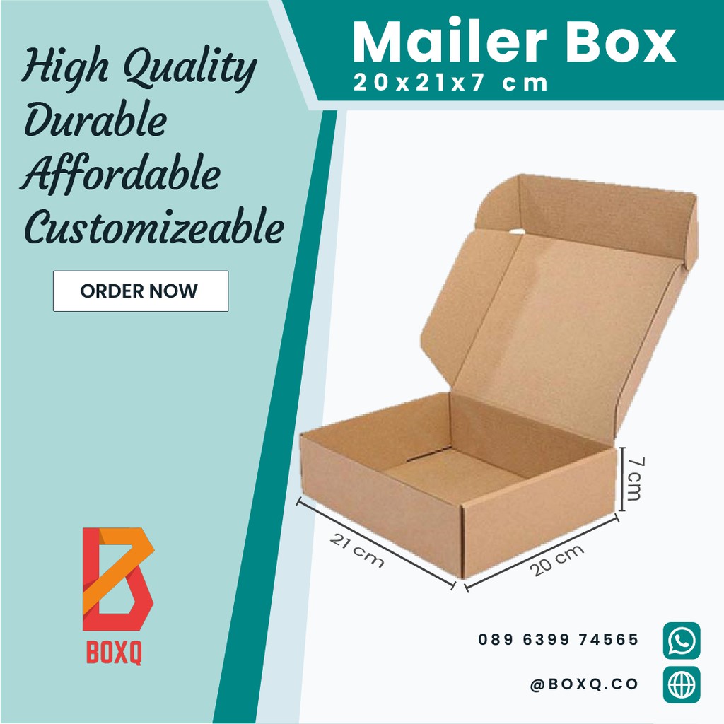

BOX / KARDUS / DUS COKLAT PACKING POLOS E-MAILER UK. 20x21x7cm