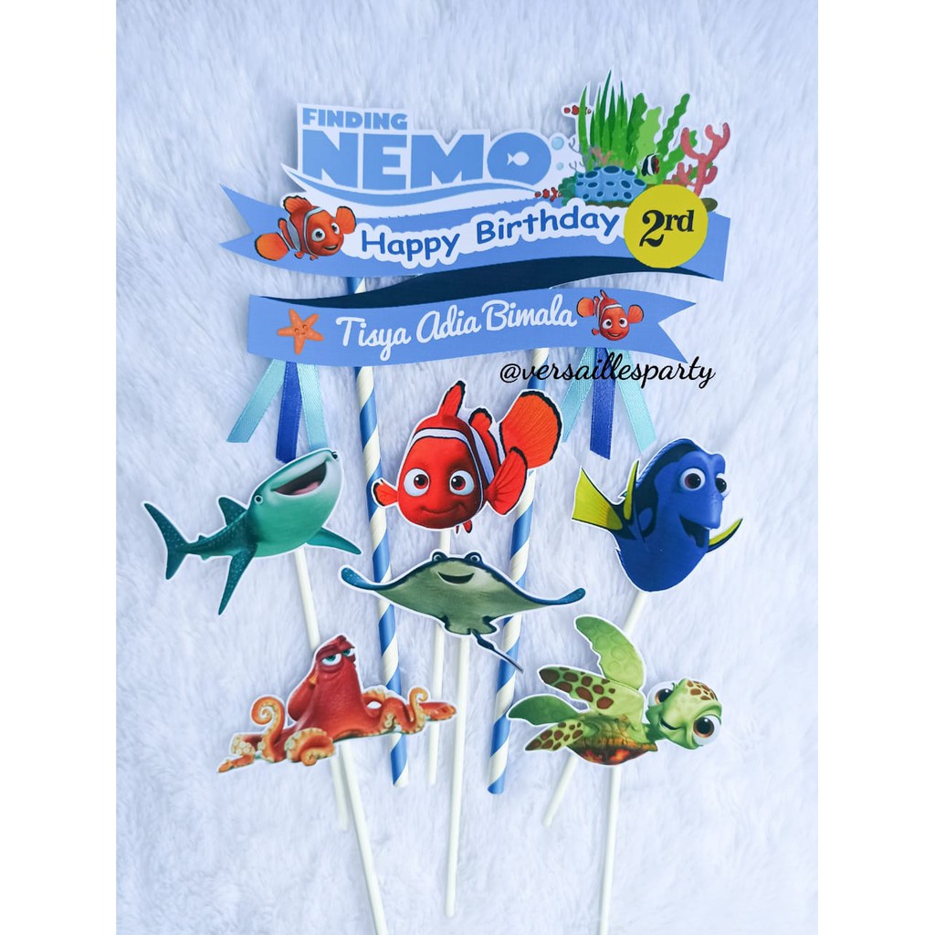 CakeTopperNemo/TusukankueFindingNemo/DekorasiKueNemo