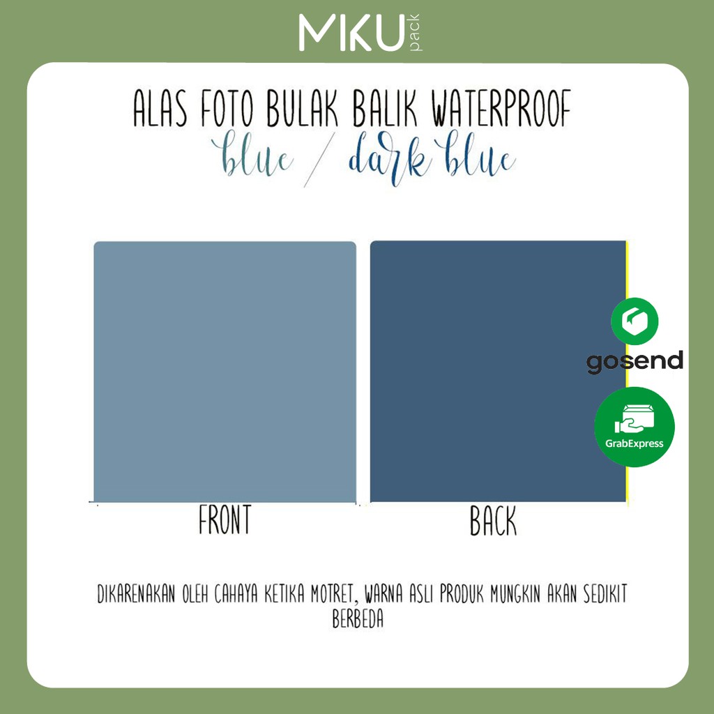 Alas Foto Polos Background Backdrop Studio Waterproof - Biru