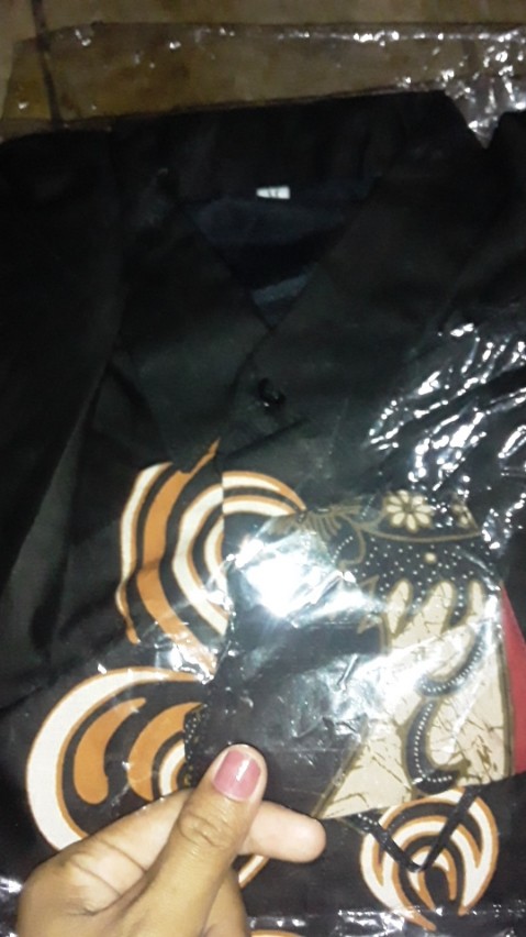 Kopi Anget Kemeja Batik Pria Lengan Panjang Pendek Lapis Furing Katun Primisima Batik Solo