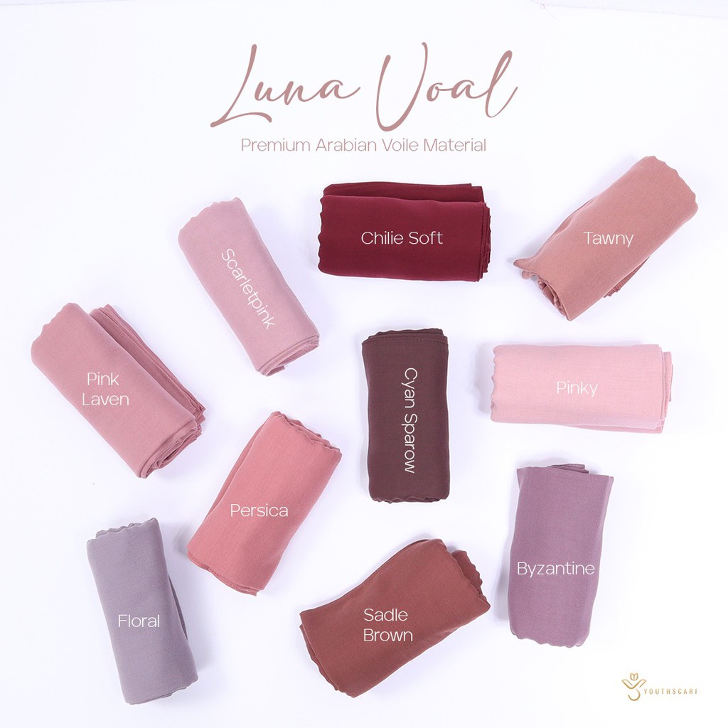 HIJAB VOAL HIJAB SEGI EMPAT POLOS YOUTHSCARF LUNA VOAL - PART 1