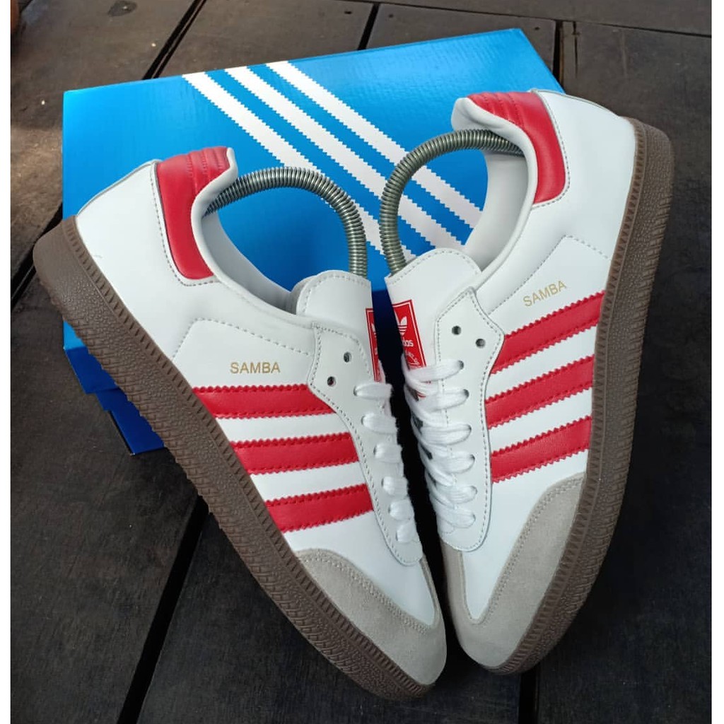 adidas samba og white red