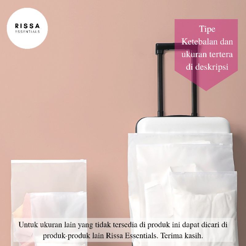 [10x15 cm] TAS ZIPLOCK STORAGE BAG TRAVEL BAG ORGANIZER BAG KANTONG PLASTIK PACKAGING PLASTIK POLOS RISSA ESSENTIALS