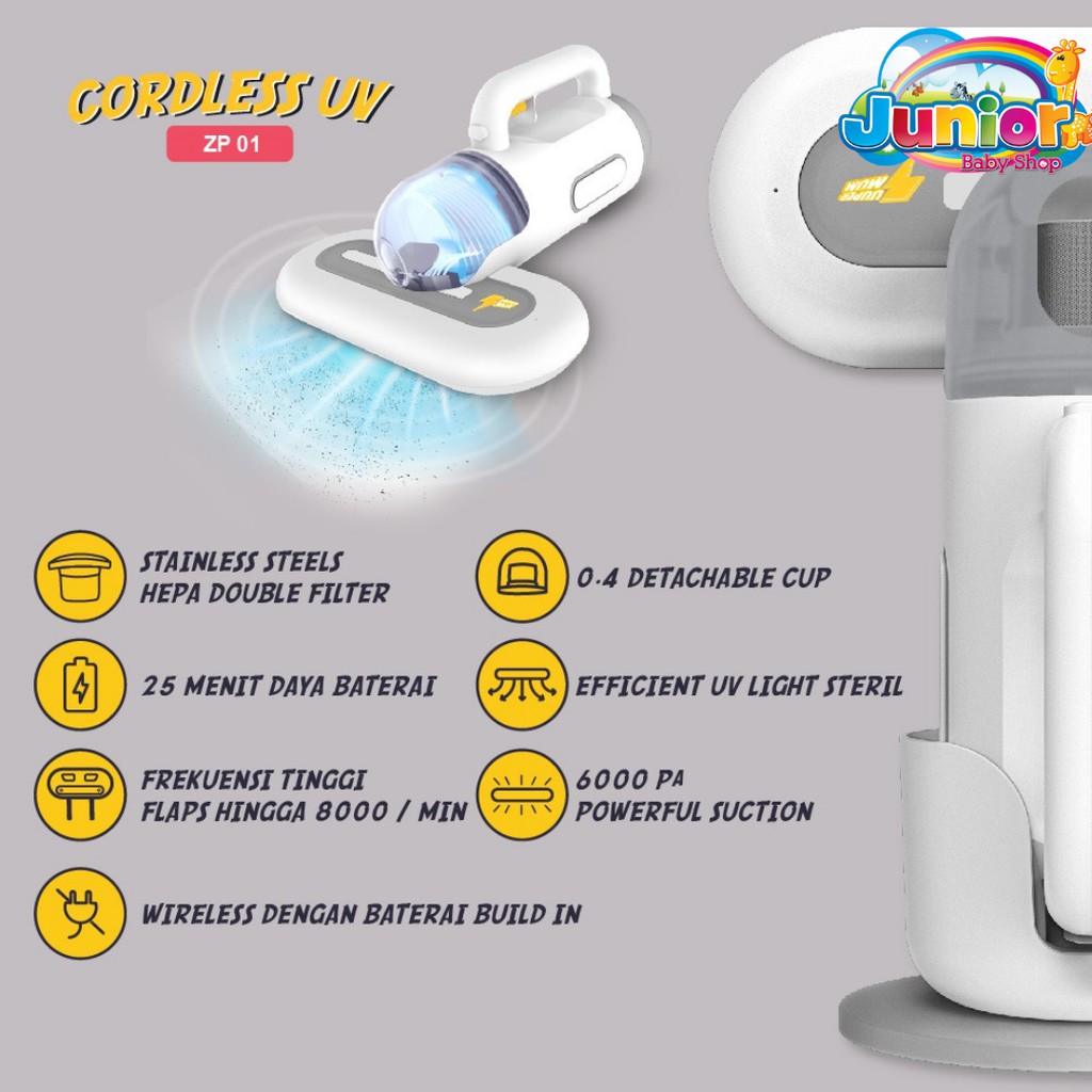 Zuupermum ZP01 Cordless UV Vacuum Cleaner - Penghisap Debu