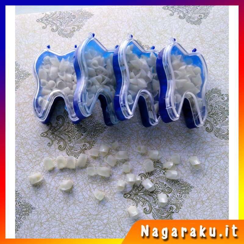 VENEER GIGI : GIGI KELINCI : VEENER : VENER ISI 60 ATAS BAWAH SUPER WHITE NG.IT