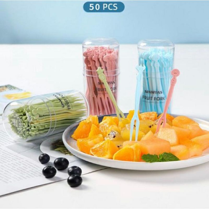 KD1 Garpu Plastik Tusuk Buah