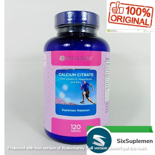 Wellness Calcium Kalsum Citrate 120 Tablets Tabs