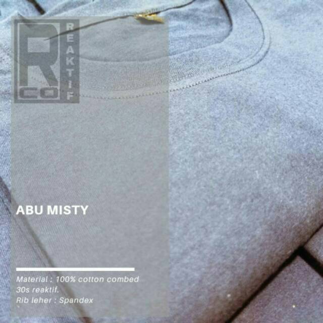 KAOS COTTON REACTIVE STANDARD DISTRO 30S 35K/LUSIN KERAH ANTI MELAR SOFT COTTON