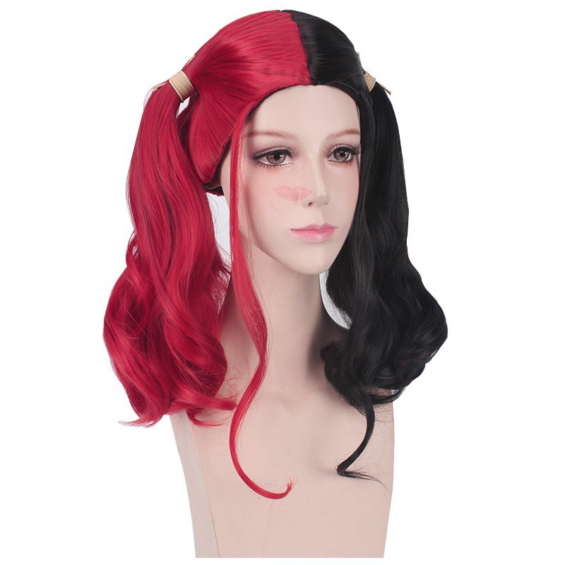 LOL-106 wig daily lolita rambut palsu cosplay harley quinn komik