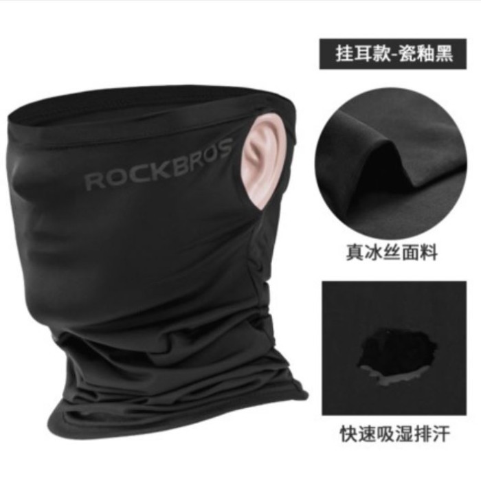 Masker Buff Sepeda ROCKBROS Bahan Ice Silk Anti UV