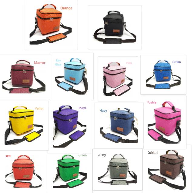 COOLER BAG CELLO + 8 botol asi kaca / tas asi cello
