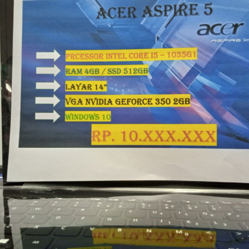 ACER ASPIRE 5 I5 1035G1 4GB SSD 512GB