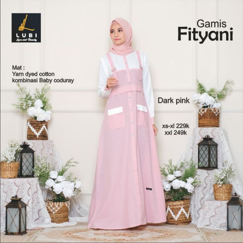 Gamis Lubi Fityani Dusty Pink