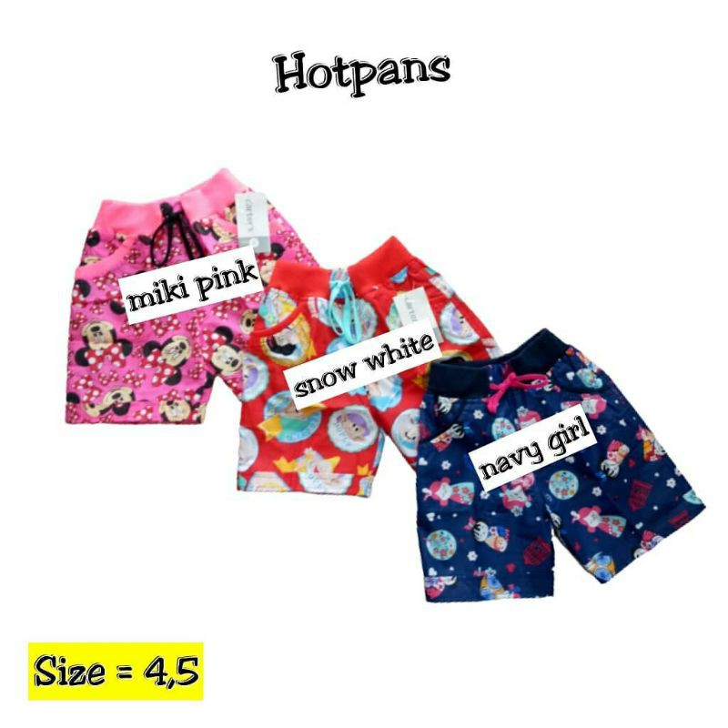 HOTPANTS Celana pendek candy pants 1-3 Tahun