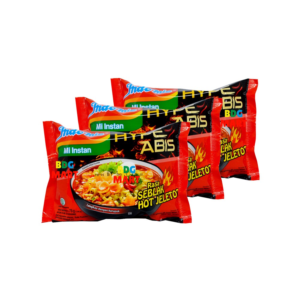 

PAKET 3 PCS Indomie Seblak Hot Jeletot Hype Abis Lengkap Dengan Kerupuk Seblak - 3pcs x 75gr
