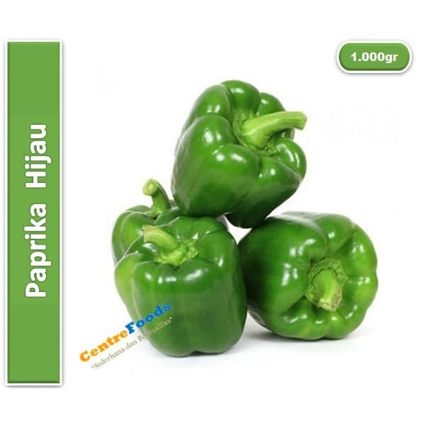 

Paprika Hijau Fresh - Green Bell Pepper | 1.000gr [ Harga Per KG ]