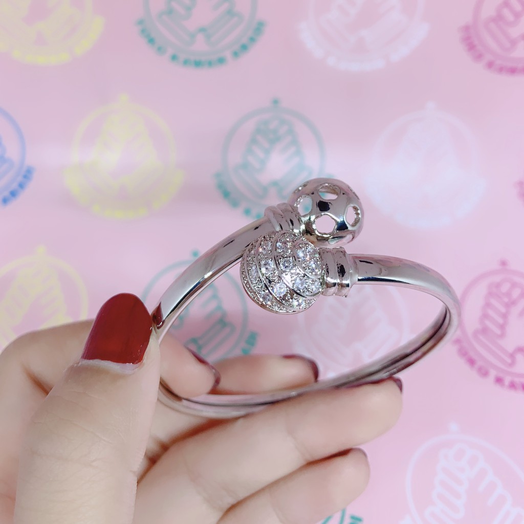 Xuping Silver Gelang Tangan Rantai Permata Split Perhiasan Wanita *36