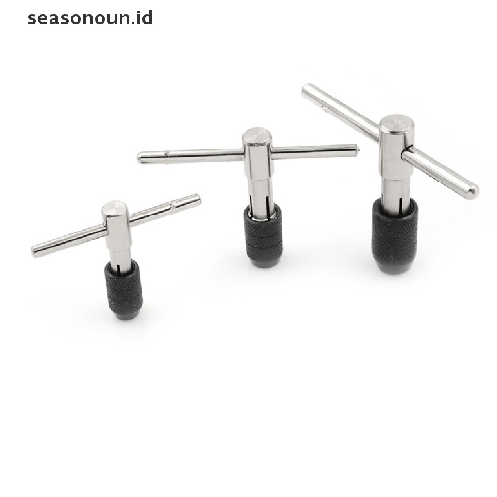 【seasonoun】 Adjustable Ratcheting T-Handle Tap Wrench M3-M6/M5-M8/M6-M12 Reamer Hand Tool .