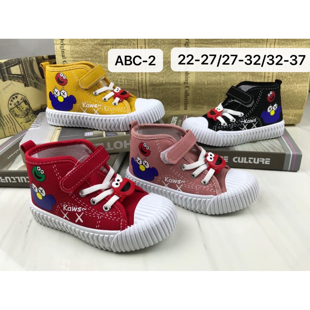 SEPATU IMPORT ANAK BALITA KANVAS ELASTIS MODEL KEKINIAN BEKRO ABC-2 UK 22-32